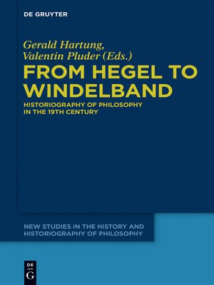 cover image of From Hegel to Windelband